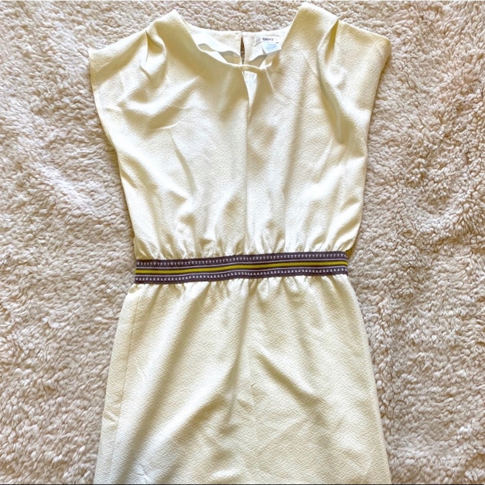 Women’s S Esley White Midi Sleeveless Dress Waist